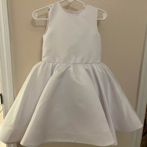 White toddler flower girl dress
